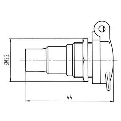 Розетка прикуривателя 1P/6-24V(16A) (ISO 4165)